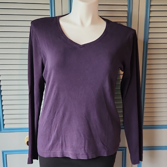 Eddie Bauer Purple Long Sleeve Top - Picture 1 of 12